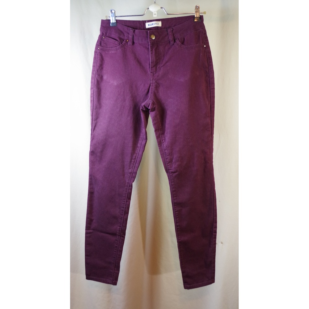Blue Spice Women's Size 9 Plum Purple Skinny Jeans Cotton Blend Stretch Denim